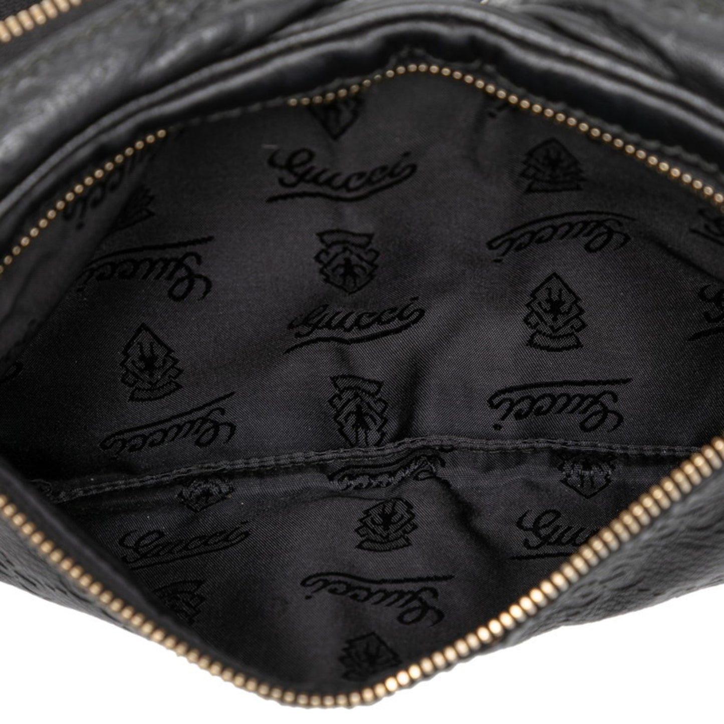 Gucci Guccissima Body Bag 246417 Black Leather