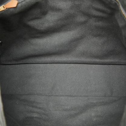 Hermes Foule Tote Mm Handbag Bag Gray Black Canvas