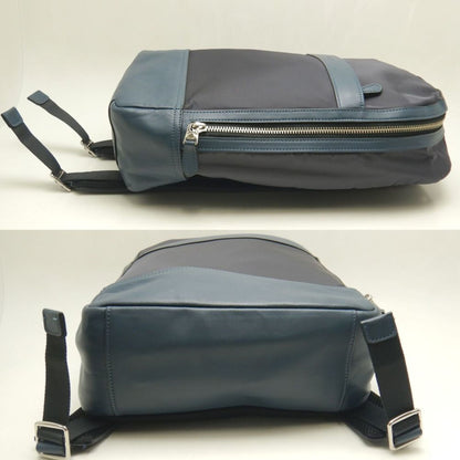 Coach F22371 Backpack Nylon X Leather Blue Grey Outlet 252863