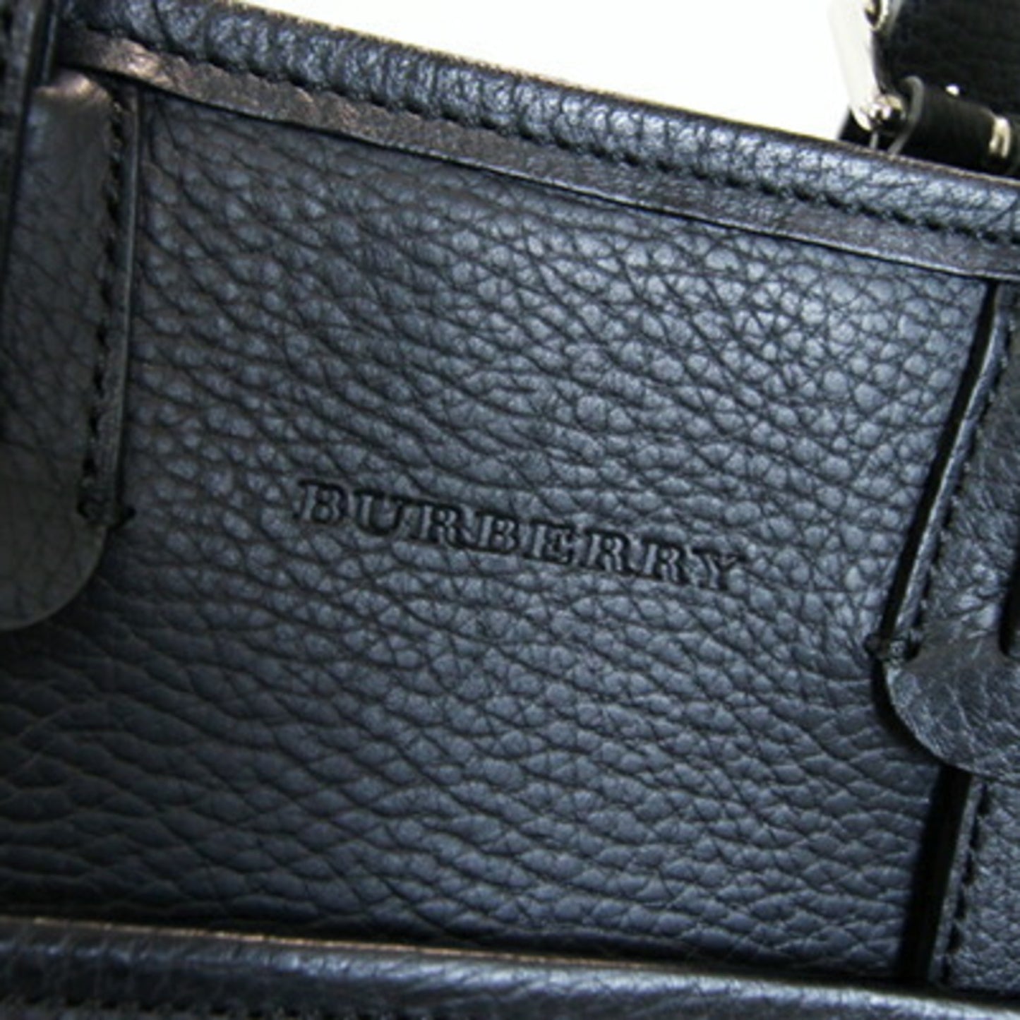 Burberry Handbag Black Leather Nova Check