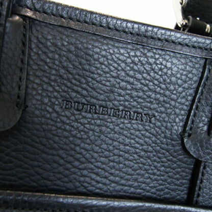 Burberry Handbag Black Leather Nova Check