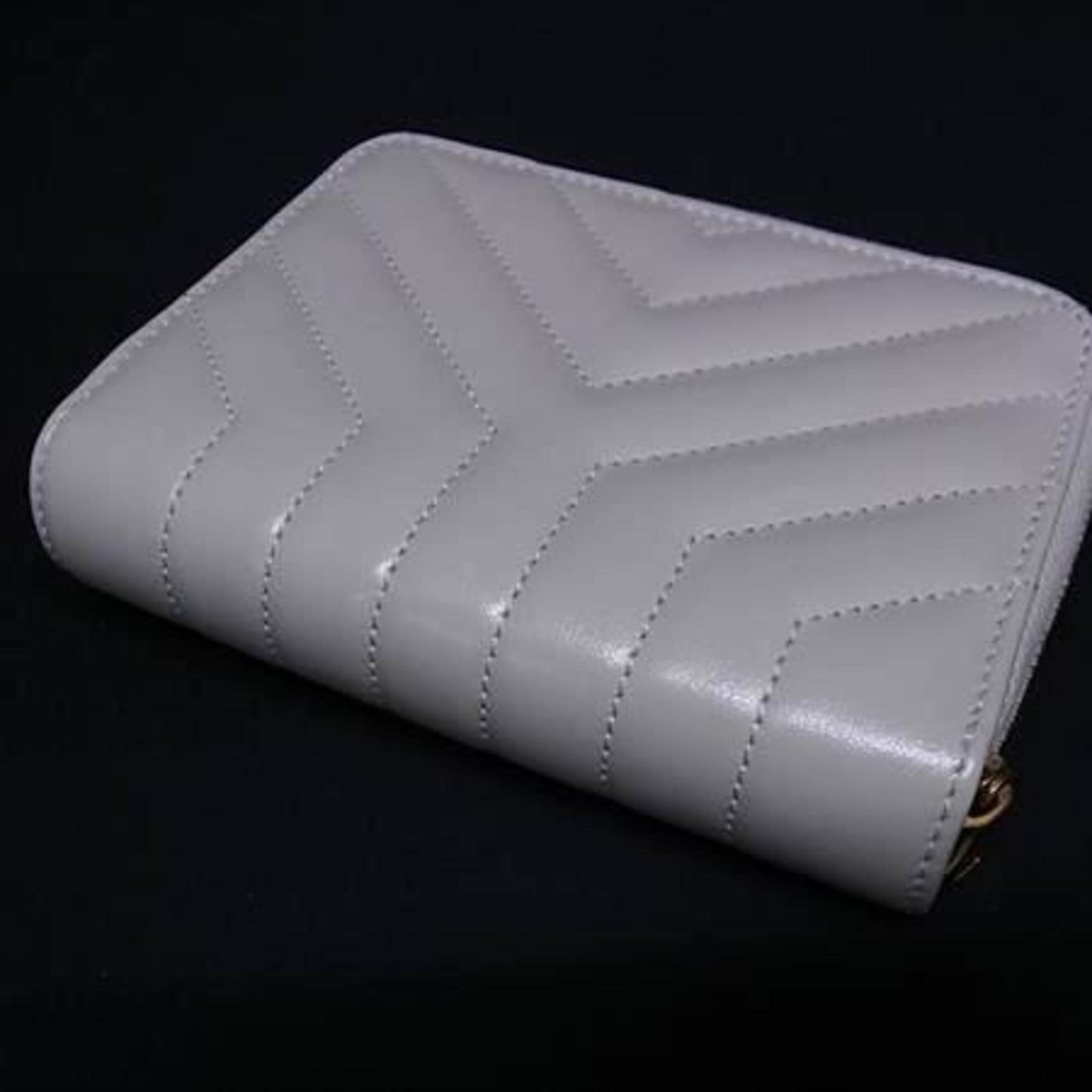 Saint Laurent Joan 650981 Ivory Leather Bifold Wallet