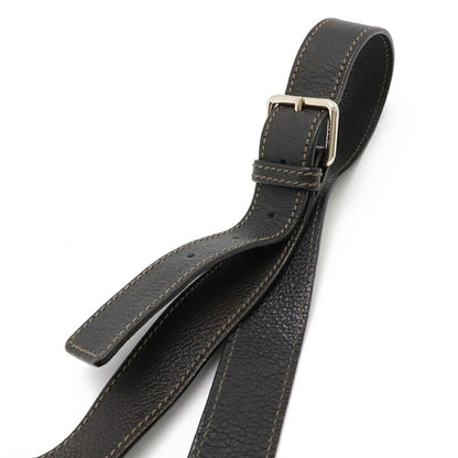 Gucci Guccissima Shoulder Bag Leather Dark Brown 201448