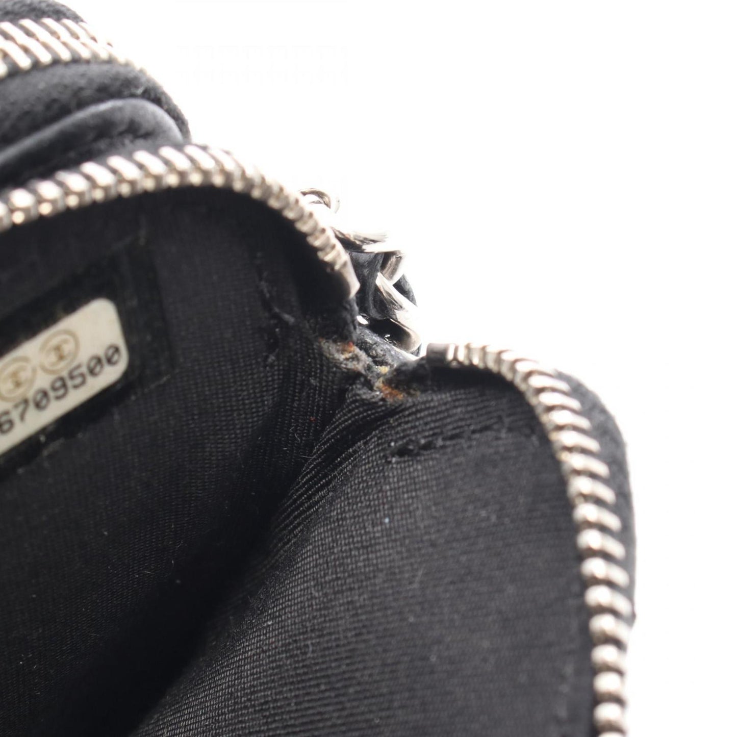 Chanel Double Zip Shoulder Bag In Grained Calfskin Leather