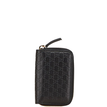 Gucci Micro Guccissima 6-Ring Key Case 322214 0959 Black Leather