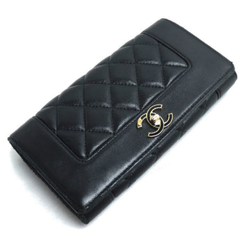 Chanel Chanel Matelasse Mademoiselle Long Wallet Black A80971