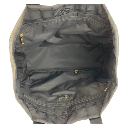 Chanel New Travel Line Tote Mm In Black With Gold Hardware