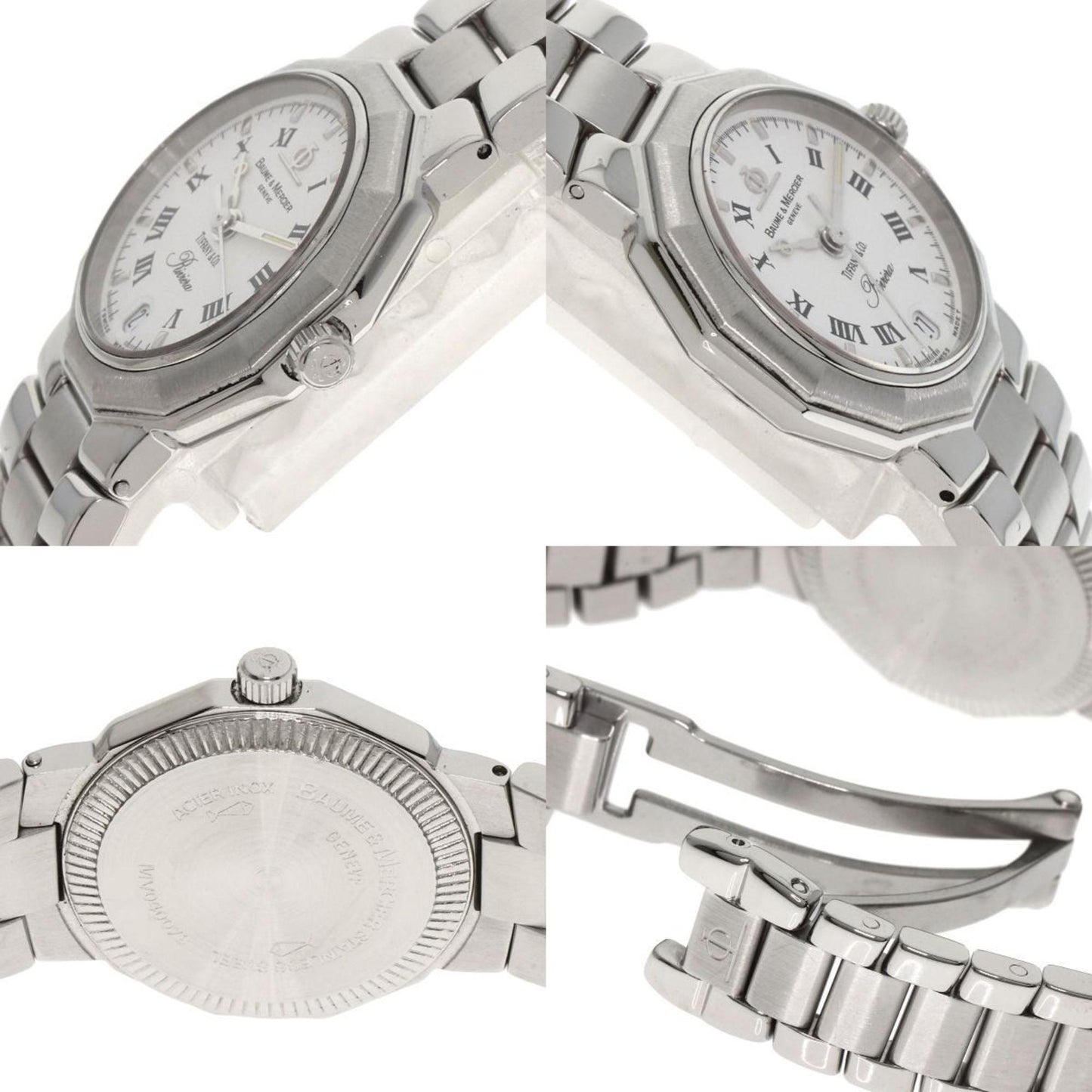 Baume & Mercier Mv040078 Riviera W-Name Tiffany Collaboration Watch Stainless Steel Ss