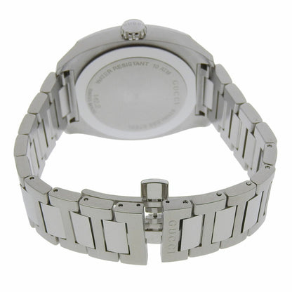 Gucci Date 100M Ya142201 142 2 Black Dial Stainless Steel Quartz Watch With Battery