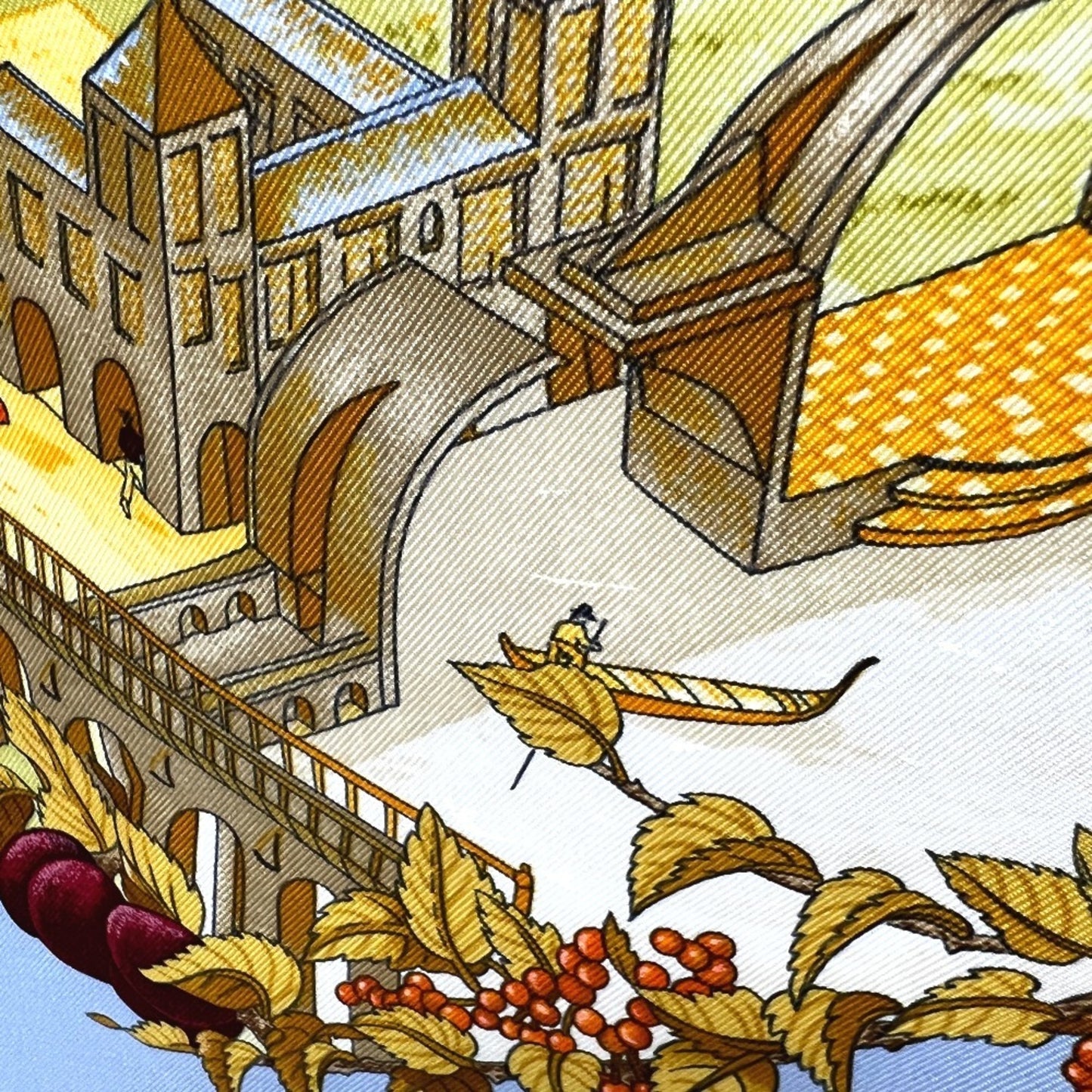 Hermes Carr 90 "Au Pays De Cocagne" (In Paradise) Silk Scarf