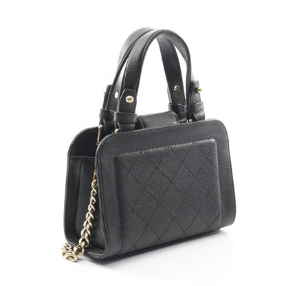 Chanel Matelasse Shoulder Bag In Grained Calfskin Leather