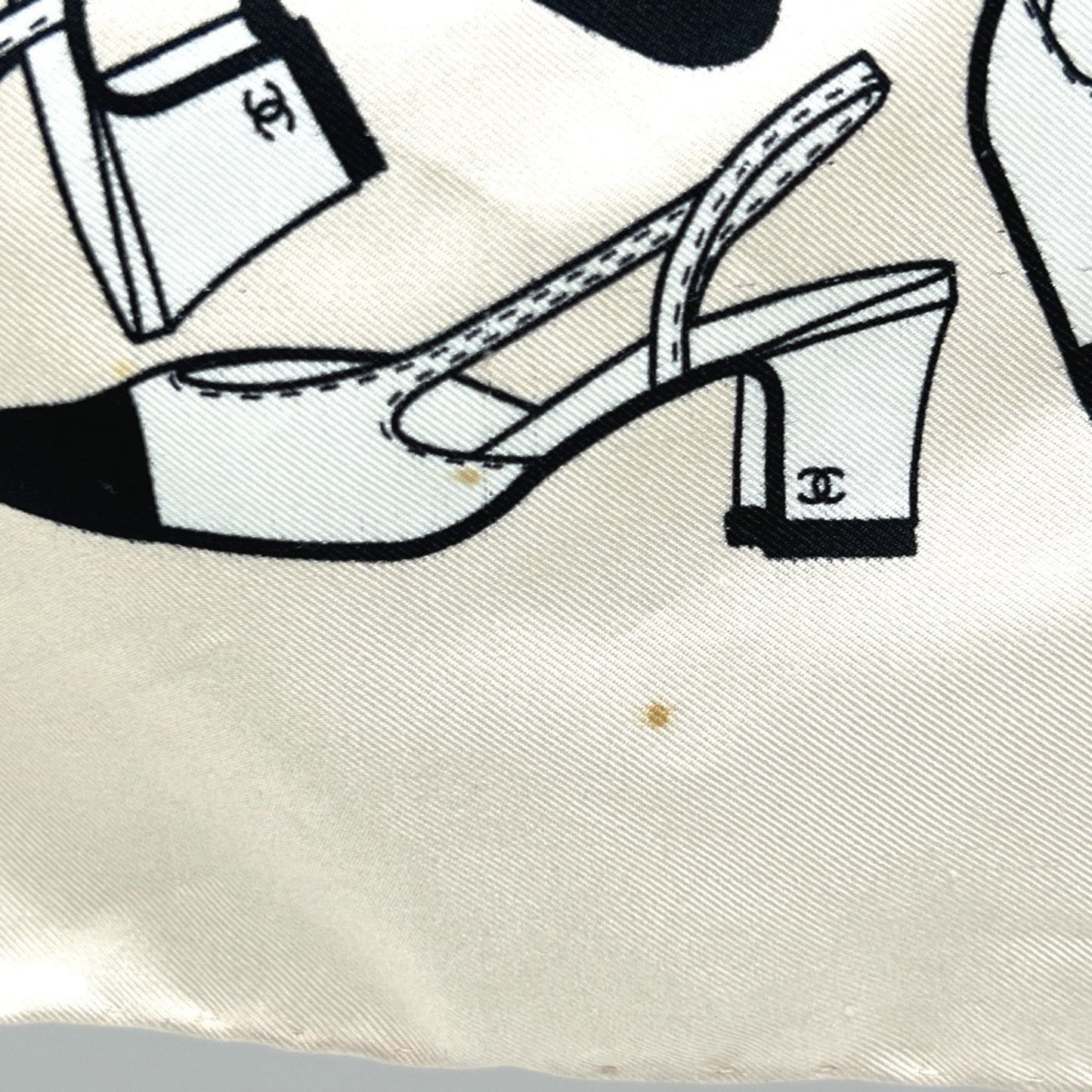 Chanel Chanel Pump Motif Apparel Stole Large Scarf Muffler Silk