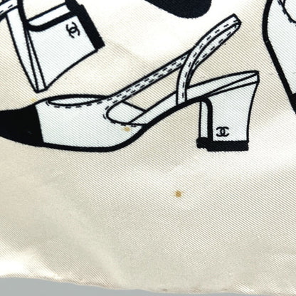 Chanel Chanel Pump Motif Apparel Stole Large Scarf Muffler Silk