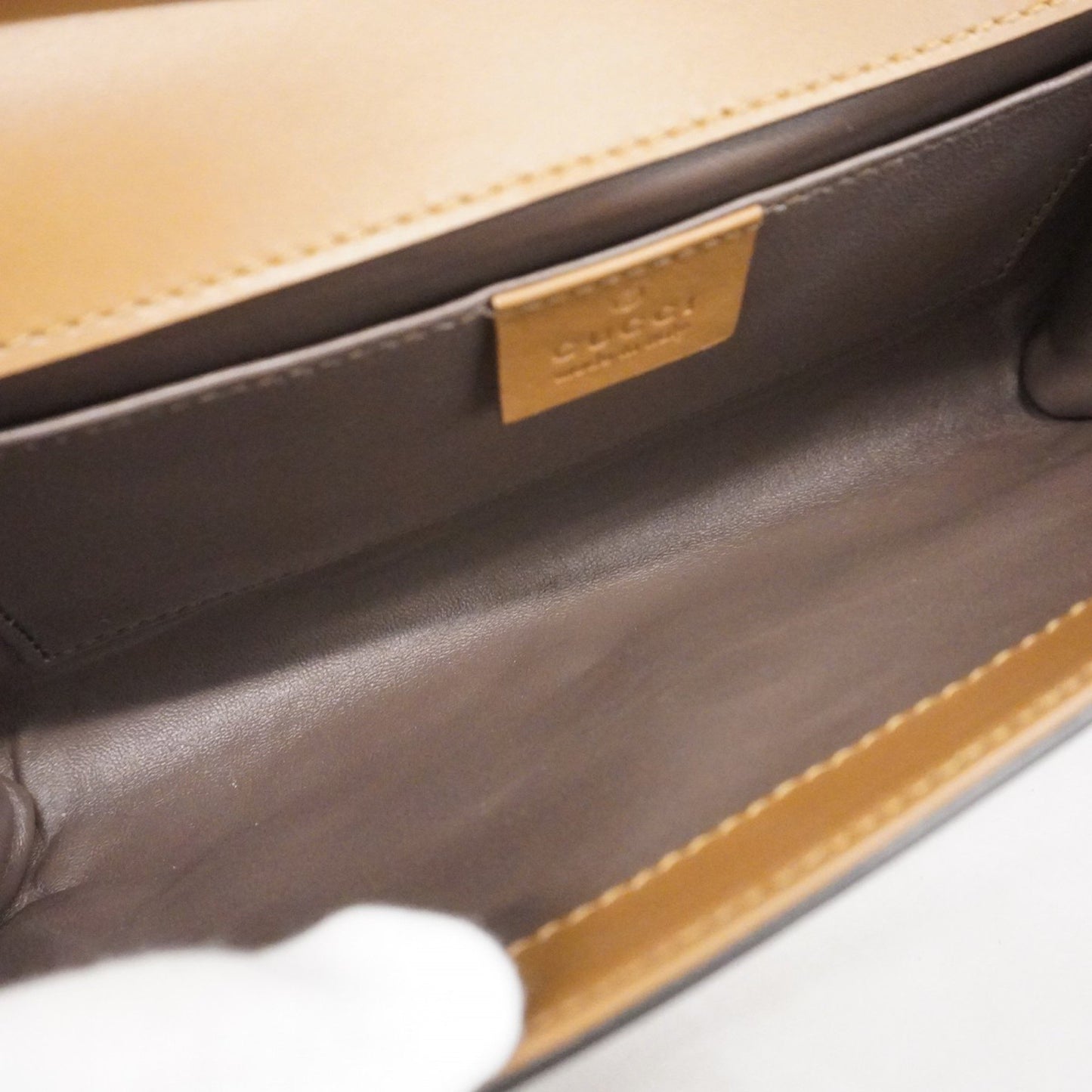 Gucci Zumi Handbag 572375 In Brown And Gold Leather