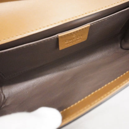 Gucci Zumi Handbag 572375 In Brown And Gold Leather