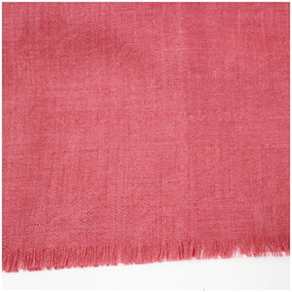 Salvatore Ferragamo Silk Wool Cashmere Stole Red Gancini Pattern
