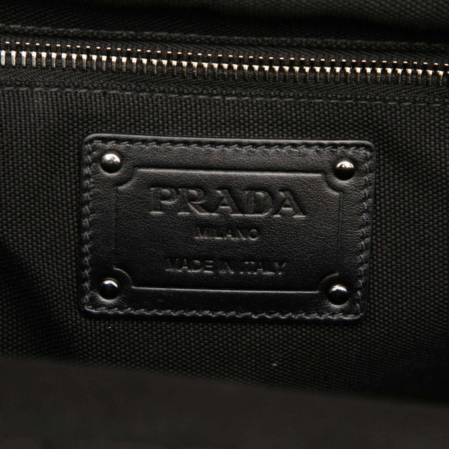 Prada Canapa Handbag/Shoulder Bag 2Way 1Bg350 Black Brown Cotton Wood
