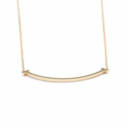 Tiffany Tiffany T Smile Small Necklace Pink Gold (18K) No Stone Men