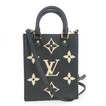 Louis Vuitton Petite Sac Plat Handbag M81416 Monogram Empreinte Black