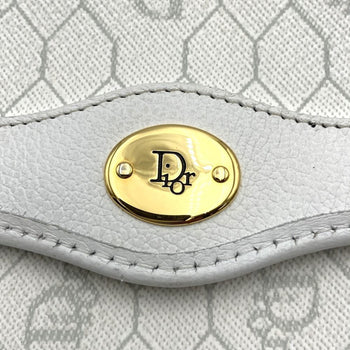 Christian Dior Dior Christian Honeycomb Shoulder Bag White Leather