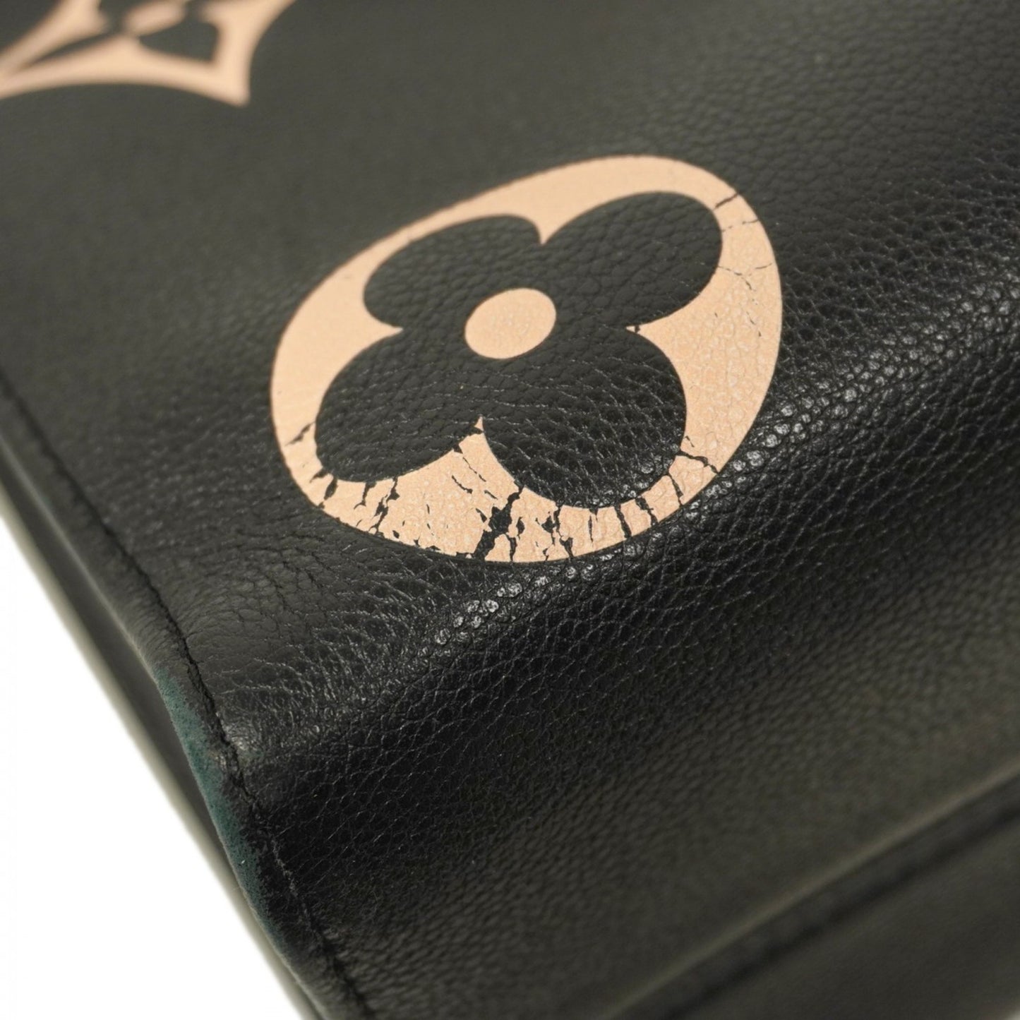 Louis Vuitton Monogram Empreinte Two-Tone On-The-Go Tote Bag M45495 Black/Beige 2-Way