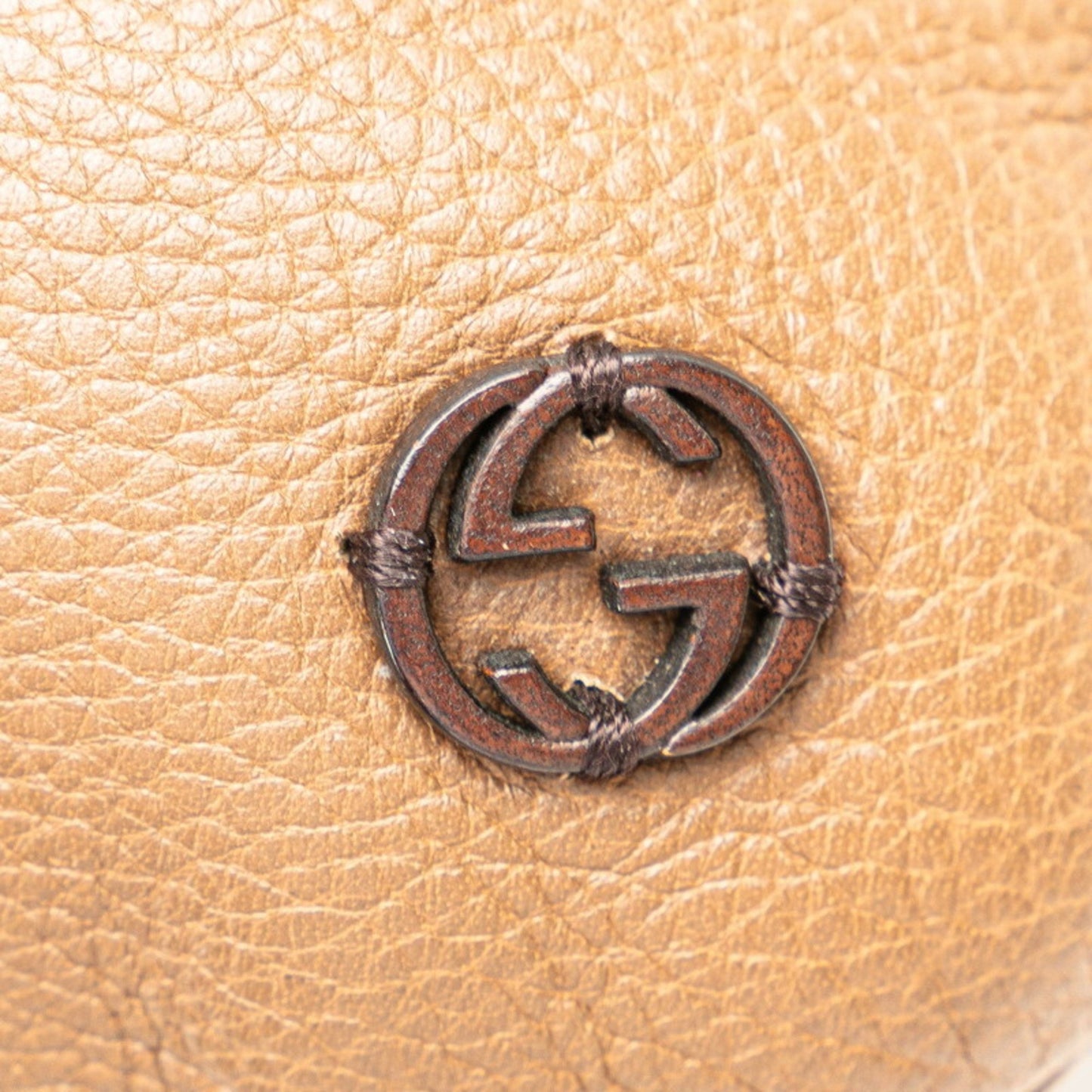 Gucci Interlocking G Crossbody Shoulder Bag 268244 Brown Leather