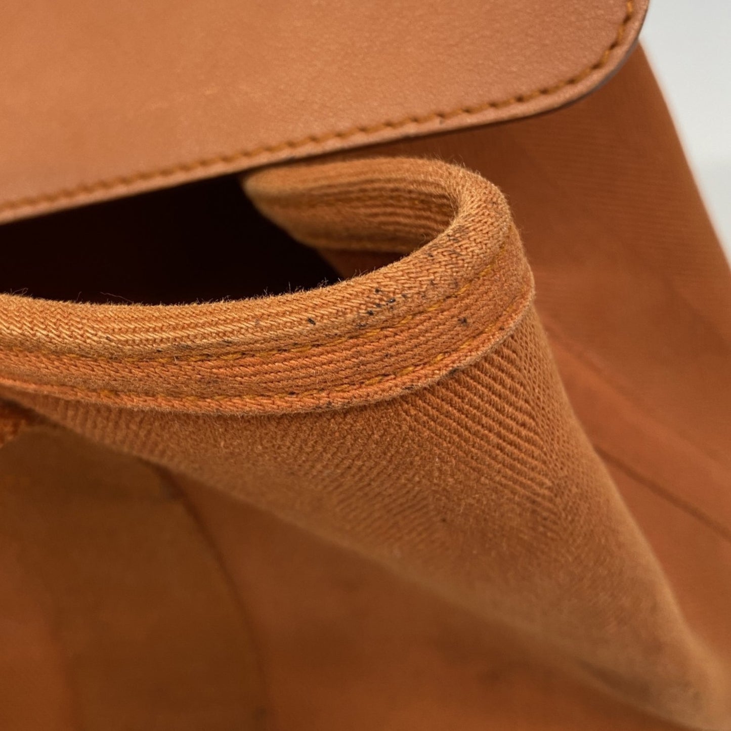 Hermes Herms Valparaiso Pm Tote Bag In Toile Chevron Orange