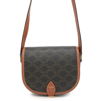 Celine Shoulder Bag Triomphe Falco Medium 191502 Celine Brown