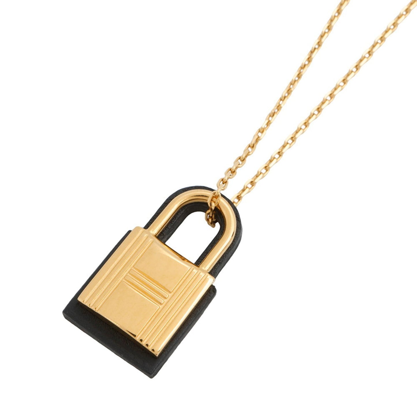 Hermes Herms O'Kelly Pendant Pm Necklace In Black Swift