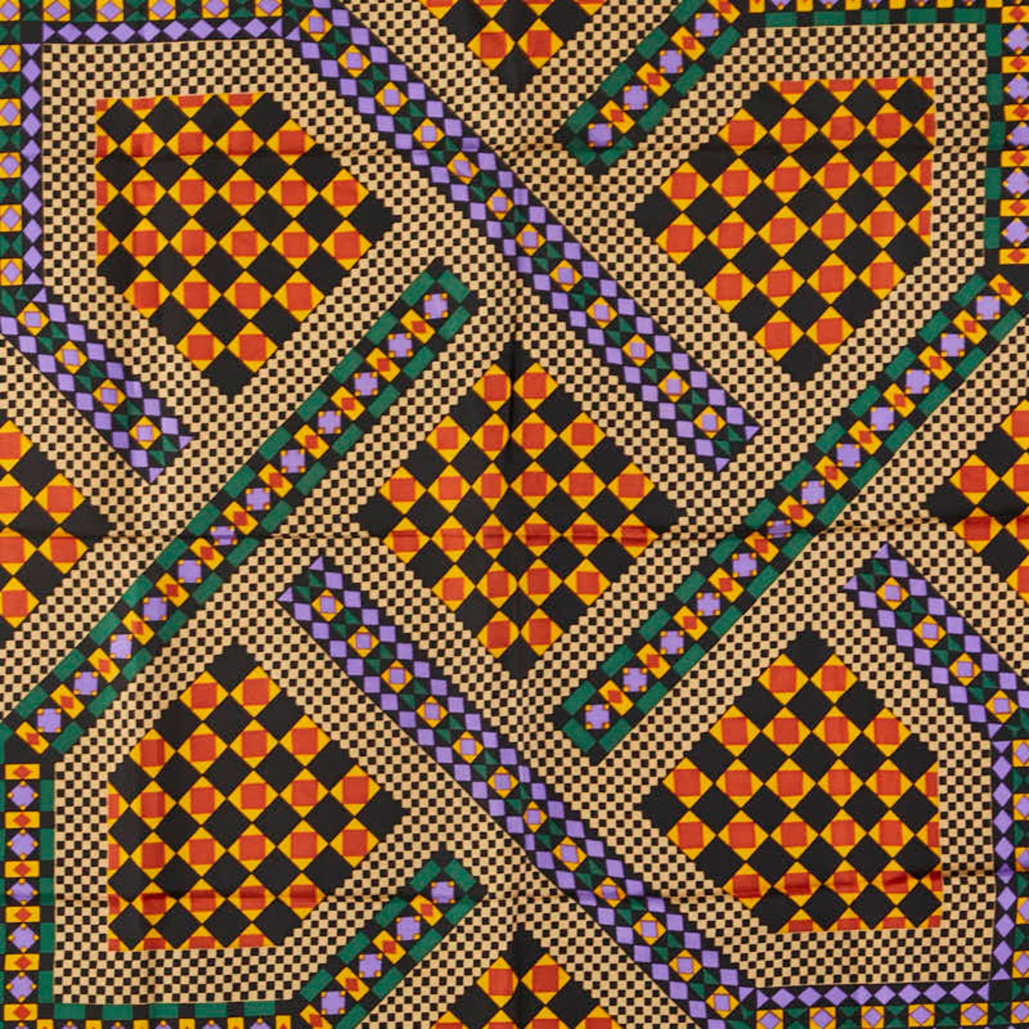 Saint Laurent Geometric Motif Scarf