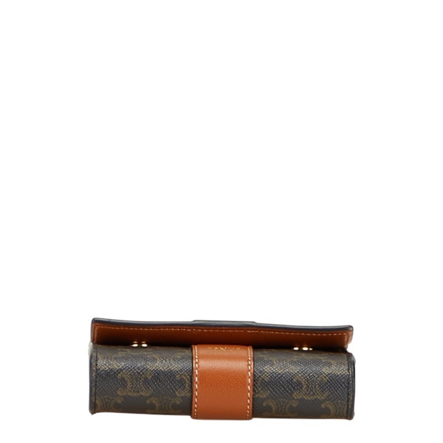 Celine Triomphe Tri-Fold Wallet In Black