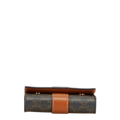 Celine Triomphe Tri-Fold Wallet In Black