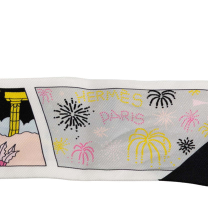 Hermes Herms Twilly Factory Suite Scarf/Muffler In White