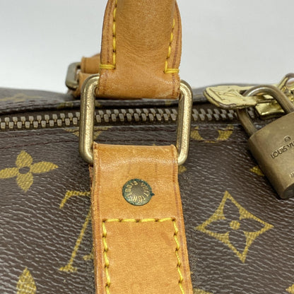 Louis Vuitton Monogram Keepall 55 Boston Bag M41424 Brown