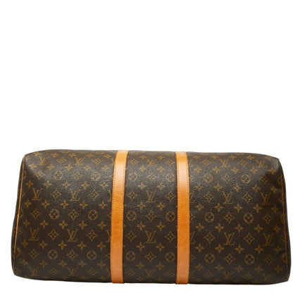Louis Vuitton Monogram Keepall 55 Boston Bag/Travel Bag M41424 Brown Leather