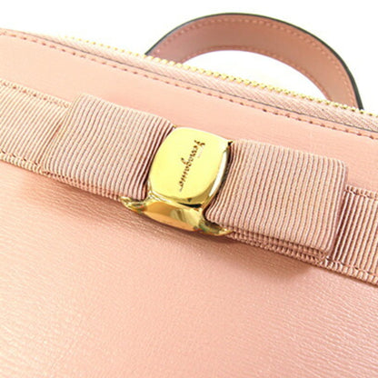 Salvatore Ferragamo Vara Bow Handbag 22E004 Pink Leather Shoulder Bag Pochette