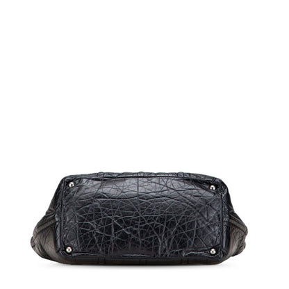 Chanel Coco Mark Tote Bag Black Leather