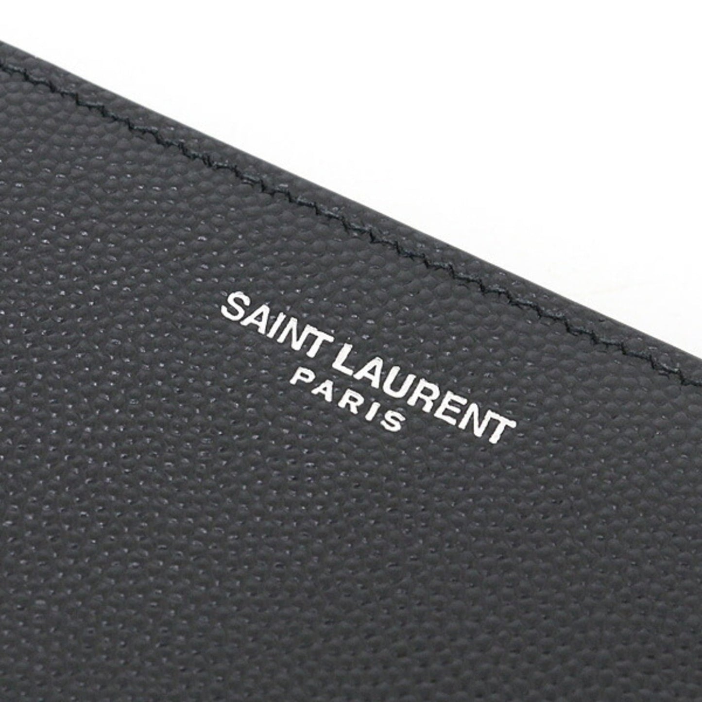 Saint Laurent Paris Bill Clip Wallet In Grained Leather