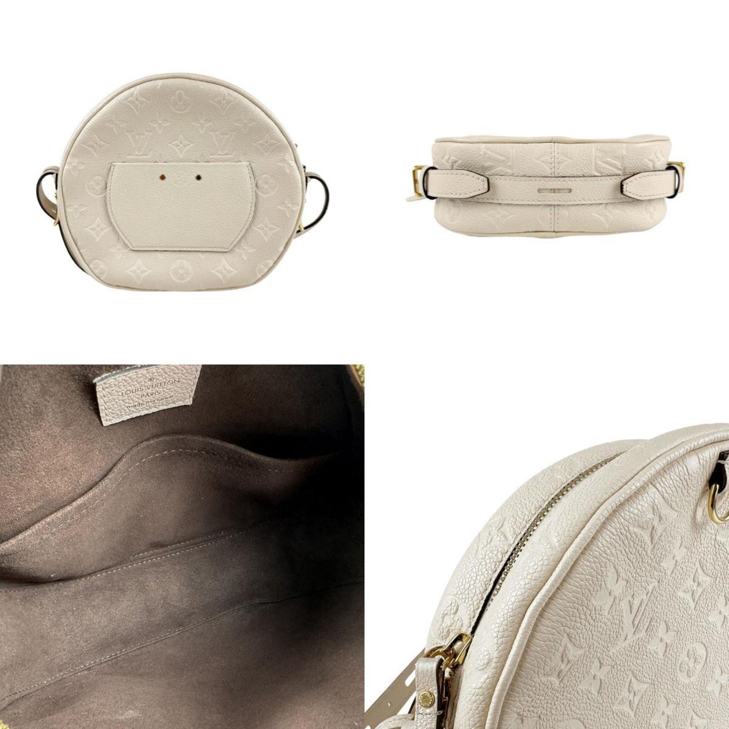 Louis Vuitton Louis Vuitton Shoulder Bag Monogram Empreinte Boite Chapeau Souple Ivory Gold