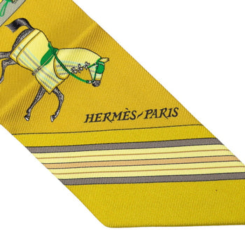 Hermes Herms Twilly Couvertures Et Tenues Horse Blanket Scarf Muffler In Yellow