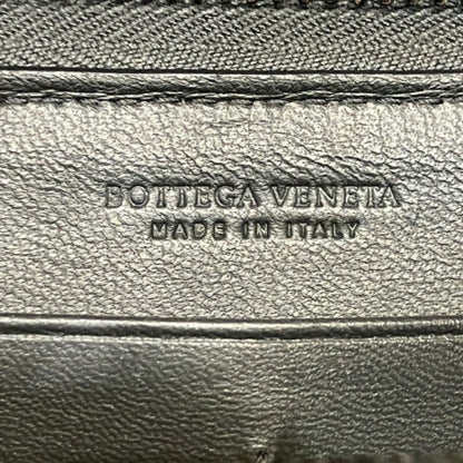 Bottega Veneta Intrecciato Round Black Long Wallet