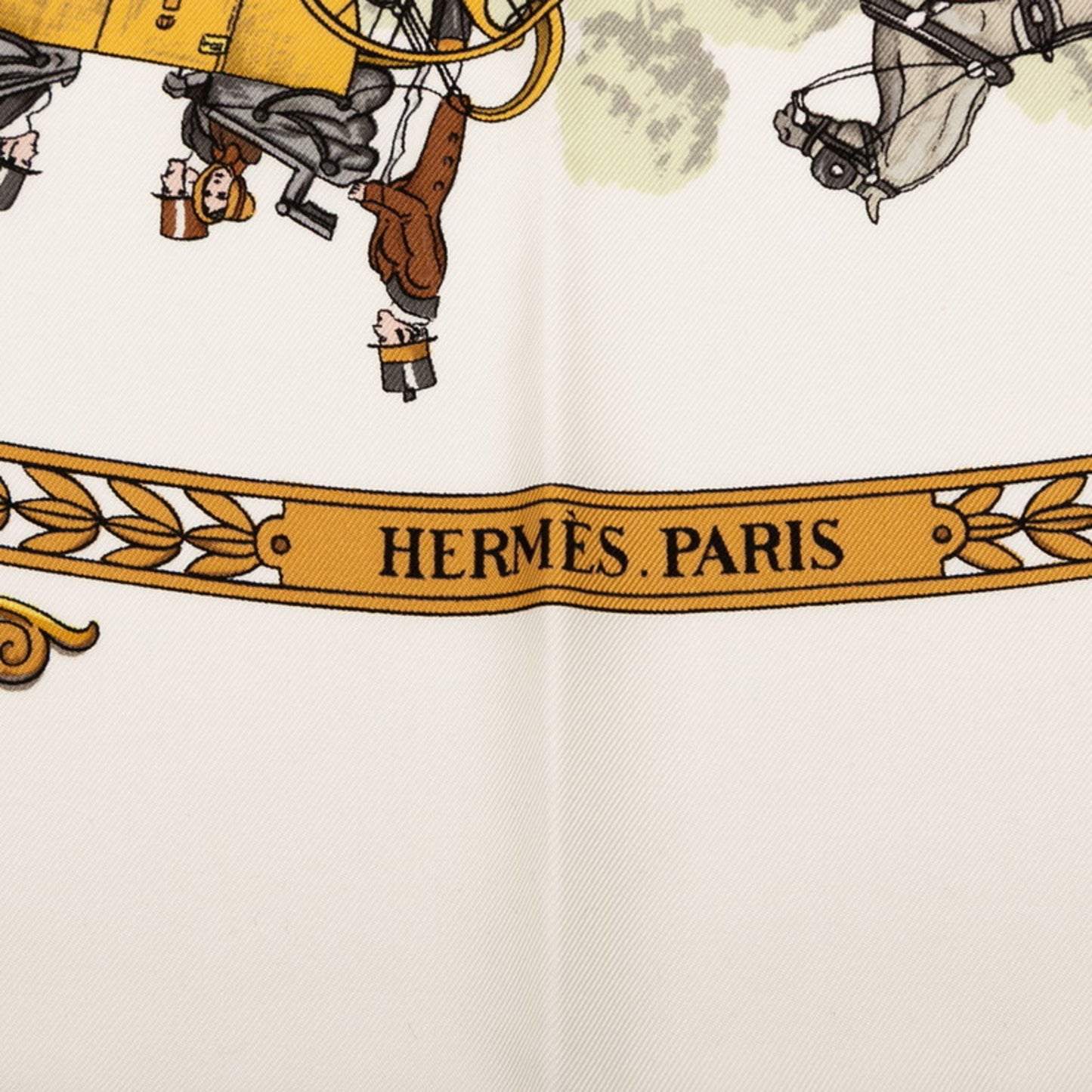 Hermes Herms Carr 90 "La Promenade De Longchamps" Scarf