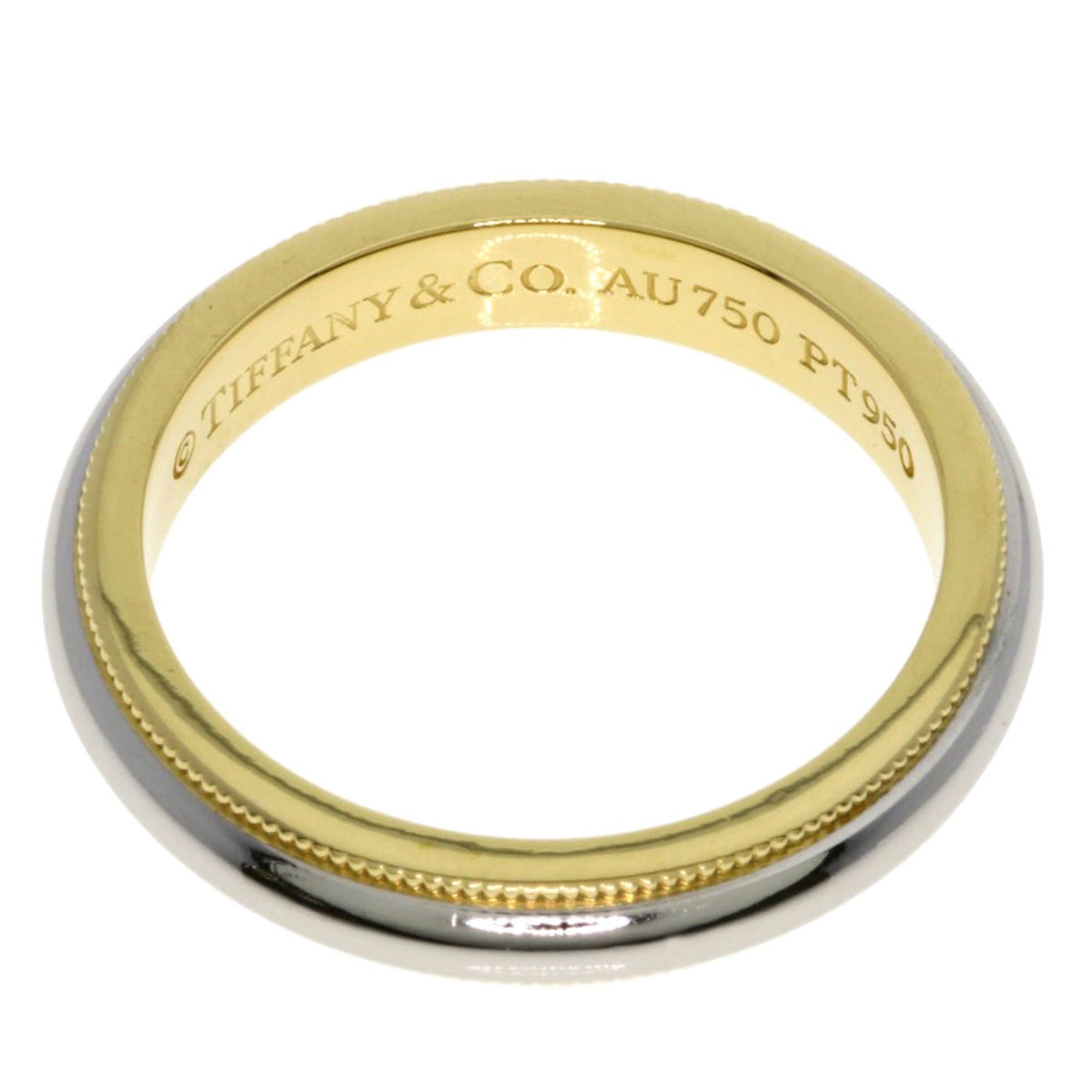 Tiffany & Co. Milgrain Ring In 18K Yellow Gold/Pt950