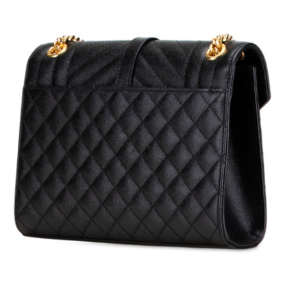 Saint Laurent Ysl Logo Envelope Medium Shoulder Bag In Black