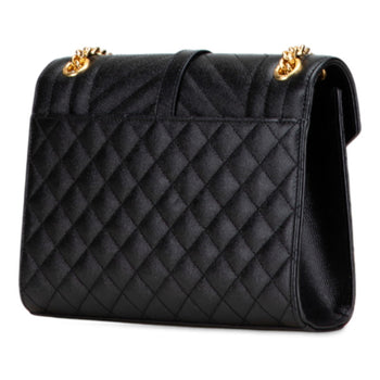 Saint Laurent Ysl Logo Envelope Medium Shoulder Bag In Black