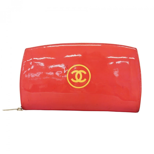 Leather Chanel Long Wallet (Bi-Fold) Patent