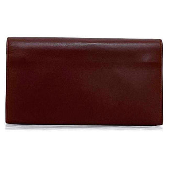 Cartier Bifold Long Wallet Bordeaux Must W Flap Leather