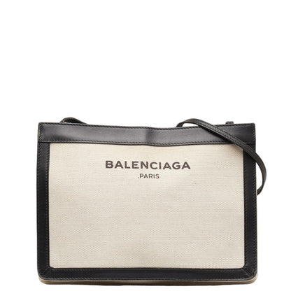 Balenciaga Navy Pochette Crossbody Shoulder Bag 339937 In White