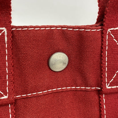 Hermes Herms Deauville Pm Tote Bag In Red Canvas