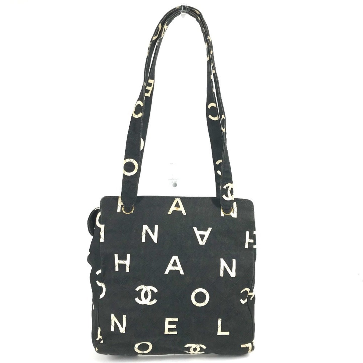 Chanel Chanel Logo All-Over Print Tote Bag